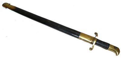 Lot 308 - A British M1855 Lancaster Sword Bayonet, the 60.5cm quill back steel blade stamped at the...