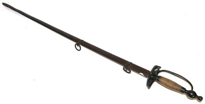 Lot 316 - A 1796 Pattern Heavy Cavalry Officer's Dress Sword, the 80cm double edge steel epee blade with...