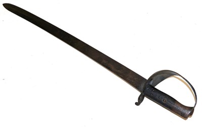 Lot 320 - A British M1858 Naval Cutlass Bayonet, the 67cm steel blade bevelled and double edged for the...