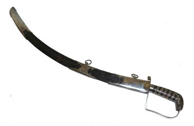 Lot 321 - A 1796 Pattern Light Cavalry Officer's Sword, the 70cm single edge curved steel blade double...