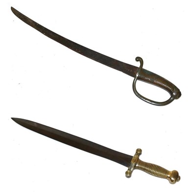 Lot 326 - A French M1831 Infantry Sword (Gladius), the 48.5cm leaf shape steel blade stamped JEAN, with...