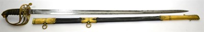 Lot 339 - A Victorian 1854 Pattern Infantry Officer's Sword, the 81cm single edge steel blade etched with...