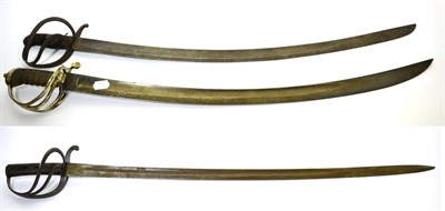 Lot 340 - A Victorian 1853 Pattern Cavalry Trooper's Sword, the 89cm single edge fullered steel blade,...