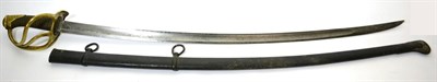 Lot 345 - A French Model 1882 Cavalry Trooper's Sword, the 91.5cm single edge curved steel blade with...