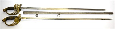 Lot 348 - A Prussian Model 1889 Infantry Officer's Sword, the 77cm single edge double fullered steel...