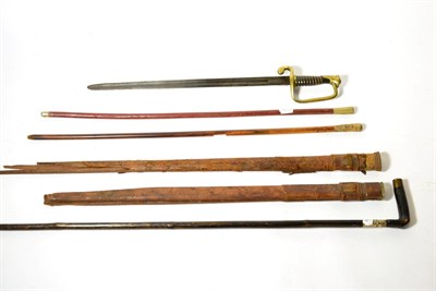 Lot 352 - A 19th Century Continental Sword, possibly for a boy, the 45cm single edge fullered steel blade...