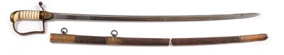 Lot 353 - A Victorian Customs Officer's Sword, the slightly curved, single edge, quill back blade, length...