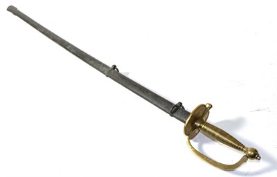 Lot 358 - A US Model 1840 NCO's Sword, the 82.5cm single edge fullered steel blade stamped at the ricasso...