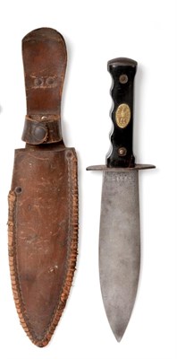 Lot 373 - A Second World War Italian Fascist Colonial Police Knife, the 19cm double edge spear point...