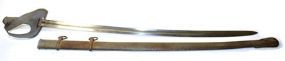 Lot 378 - A 19th Century German Cavalry Trooper's Sword, the 89cm single edge fullered steel blade...