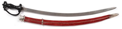 Lot 398 - A 19th Century Persian Tulwar-Type Sword, the 75.5 cm curved, tempered blade with koftgari...