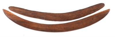 Lot 404 - Two 19th Century Australian Aboriginal Boomerangs, possibly Darling River Region, each convex...