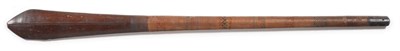 Lot 411 - A Mid 19th Century Solomon Islands Paddle Club, of rich dark brown patinated wood, the slender leaf