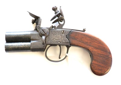 Lot 507 - A Late 18th Century Flintlock Tap Action Over and Under Double Barrel Pocket Pistol by Oakes,...