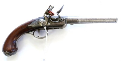 Lot 510 - An 18th Century Officer's `Queen Anne' 20 Bore Flintlock Travelling Pistol by H Delaney,...