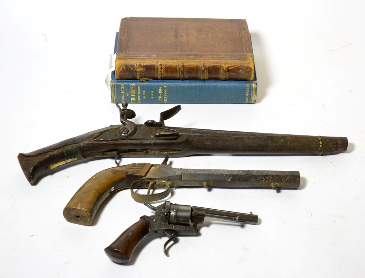 Lot 536 - A Belgian Pinfire Revolver, a 19th Century