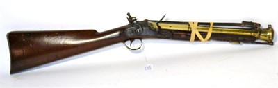 Lot 553 - A Late 18th/Early 19th Century Flintlock Blunderbuss by J G Lacy, the 36.5cm two stage brass barrel