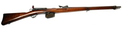 Lot 555 - A Swiss Schmidt Ruben Model 1889 Straight Pull Bolt Action Repeating Rifle, 7.5 x 53.5 calibre, all