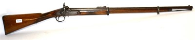 Lot 574 - An Early 19th Century Percussion Militia Rifle, the 81.5cm steel  barrel with Birmingham proof...