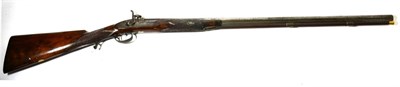 Lot 587 - A 19th Century Single Barrel Percussion Sporting Gun, the 82cm steel barrel with brass bead...