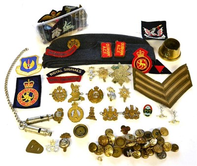 Lot 72A - A Collection of Militaria, including an A.R.P. whistle; another, First World War example, dated...