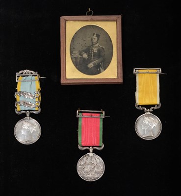 Lot 14 - A Crimea/Baltic Trio, privately named to J.MORTON R.M., comprising Crimea Medal 1854, with two...