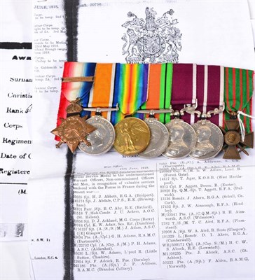 Lot 26 - A First/Second World War Meritorious Service Group of Seven Medals, awarded to 13814...