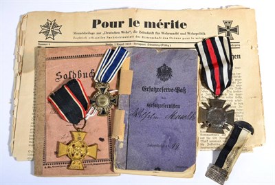 Lot 39 - A First World War Group of Three German Medals, comprising Hindenburg Cross, a War Merit Cross...