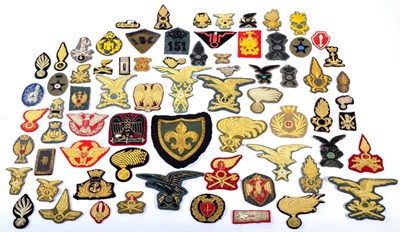 Lot 48 - A Collection of Approx. 55 Bullion-Embroidered Italian Cap and Uniform Badges, Second World War...