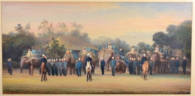 Lot 64 - Attributed to General James John Graham (1808-1883), ";Elephant Battery of W.F. Graham when a...