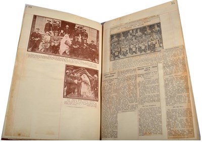 Lot 76 - A Circa 1920s Hardback Cuttings Book, compiled by Colonel H. De C. Martelli, D.S.O., including...