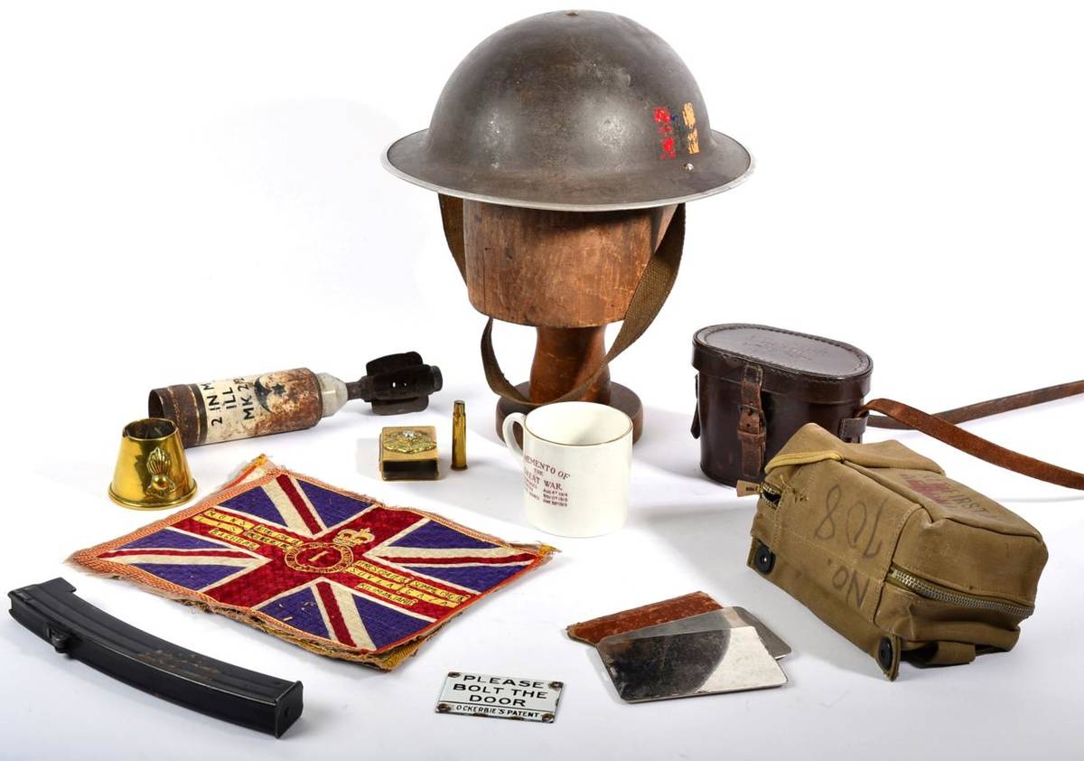 Lot 86 Assorted Items of Militaria including Brodie