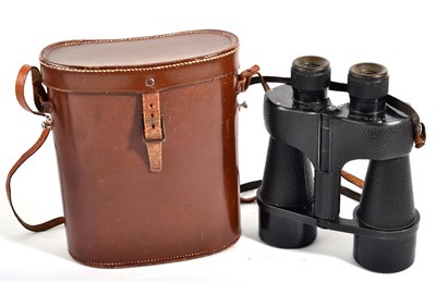 Lot 92 - A Pair of Kershaw Vanguard 10 x 50 Binoculars, No. 51194, black-enamelled and grained leather...