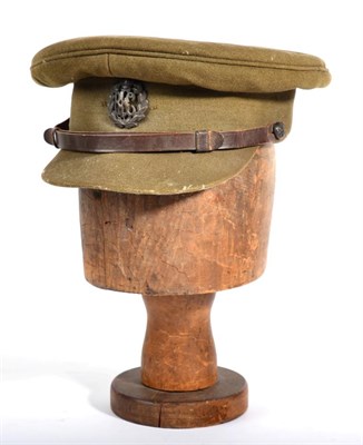 Lot 120 - A First World War Royal Flying Corps Officer's No.2 Service Visor Cap, with bronze cap badge,...