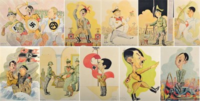 Lot 125 - A Collection of Twenty Two Caricature Prints - ";Hitlerada Furiosa"; and ";Hitlerada Macabra";...