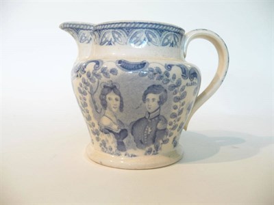 Lot 108 - A Staffordshire Pottery Royal Marriage Commemorative Jug, circa 1840, of baluster form, printed...