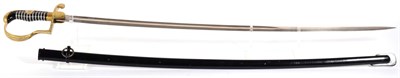 Lot 158 - A German Third Reich Army Officer's Sword, the 81cm single edge fullered steel blade with...
