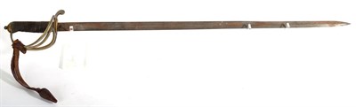 Lot 178 - A George V 1850 Pattern Artillery Officer's Sword, the part-fullered, single edge blade, length...