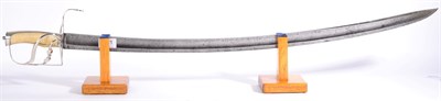 Lot 191 - A George III Silver Mounted Yeomanry Sword, the 82cm plain single edge curved steel blade...