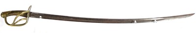 Lot 196 - A 19th Century German Cavalry Sword, the 91.5cm single edge slightly curved steel blade with a...