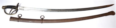Lot 197 - A US Model 1860 Cavalry Trooper's Sword, with 90cm single edge curved fullered steel blade,...