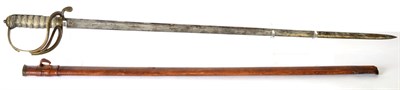 Lot 200 - A George V 1821 Pattern Artillery Officer's Sword, the plated blade, length 88 cm, etched with...
