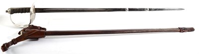 Lot 208 - A George V 1897 Pattern Infantry Officer's Sword, the 82cm steel blade etched with Royal cypher and