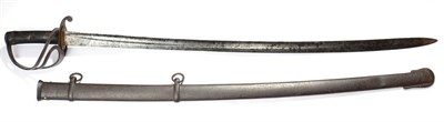 Lot 237 - A Victorian 1853 Pattern Cavalry Trooper's Sword, the 89cm single edge fullered steel blade stamped