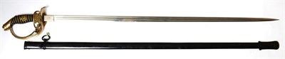 Lot 247 - A Prussian Model 1889 Infantry Officer's Sword, the 80.5cm single edge fullered steel blade stamped