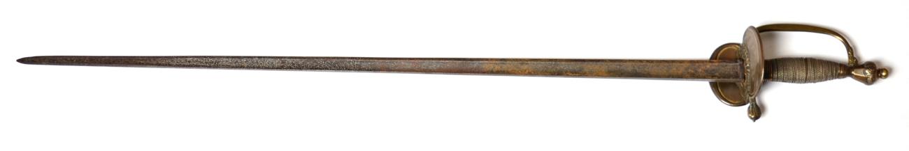 Lot 249 - A 1796 Pattern Infantry Officer's Sword, the 83.5cm single edge fullered steel blade engraved...