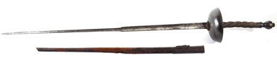 Lot 252 - A Late 18th Century French Rapier, the 75cm colichemarde steel blade engraved Coulaux & Cie,...