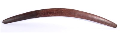 Lot 264 - A Late 19th Century Australian Aboriginal Large War Boomerang, one side slightly convex with...