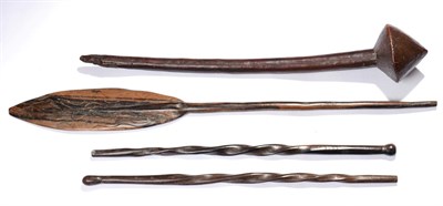Lot 266 - A 19th Century Australian Aboriginal Throwing Club, possibly Queensland or New South Wales, of rich