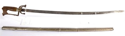 Lot 268 - A Good North West African Nimcha, the slightly curved, part-fullered, single edge blade, length...